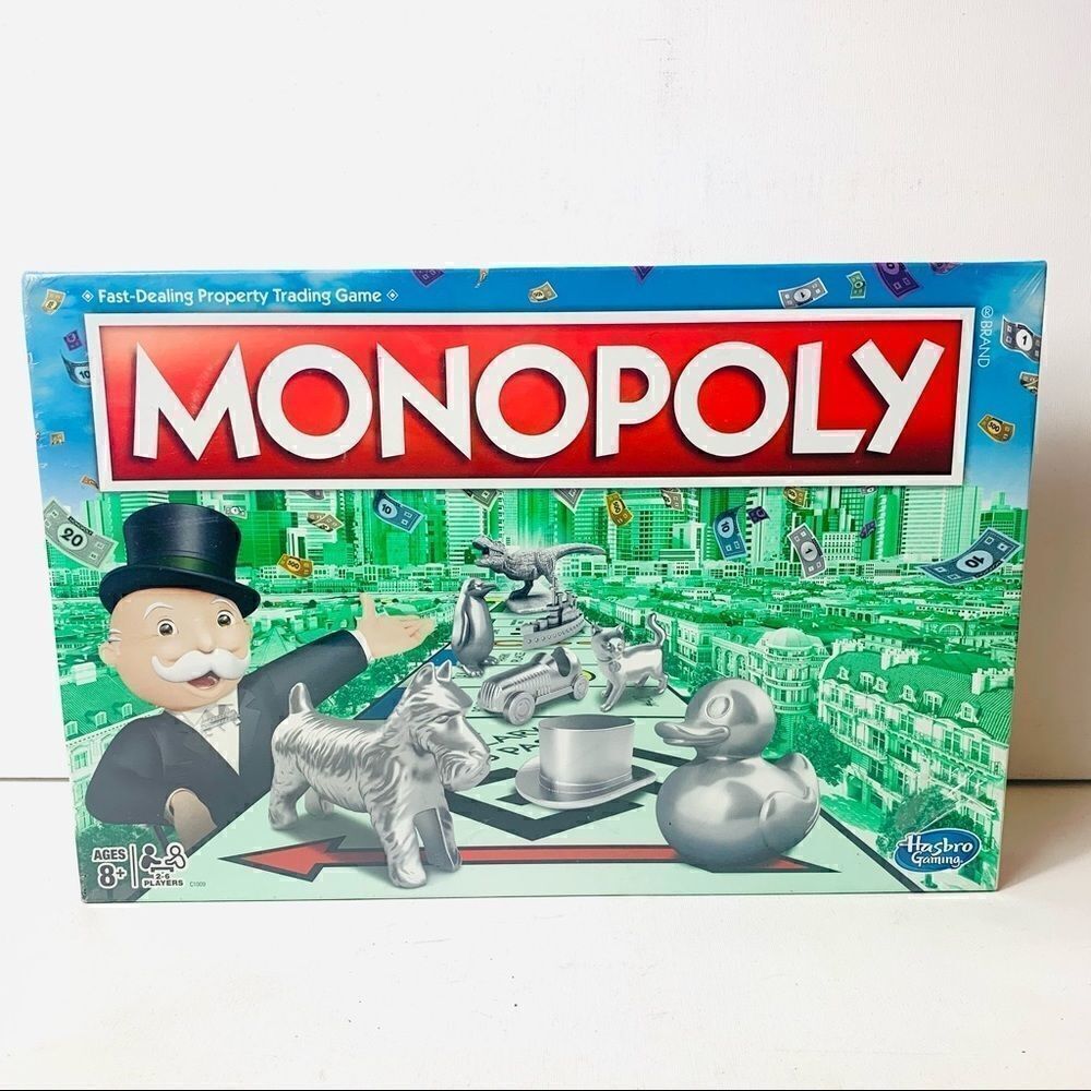 NEW Monopoly Fast Dealing Property Trading Board Game Classic Edition By Hasbro